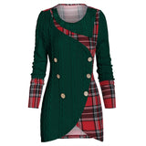 Button Plaid Knitted Sweater-5color