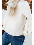 V-neck long-sleeved Loose Knotted Top-5color