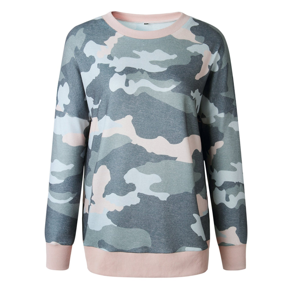 Long-sleeve Camouflage Sweatshirt-5color