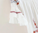 Bohemian Cotton Embroidered Dress-2color