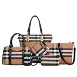 The New Striped Plaid Fashion Bag(Six-Piece Set)