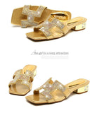 Grizelda Rhinestone Sandals-Gold