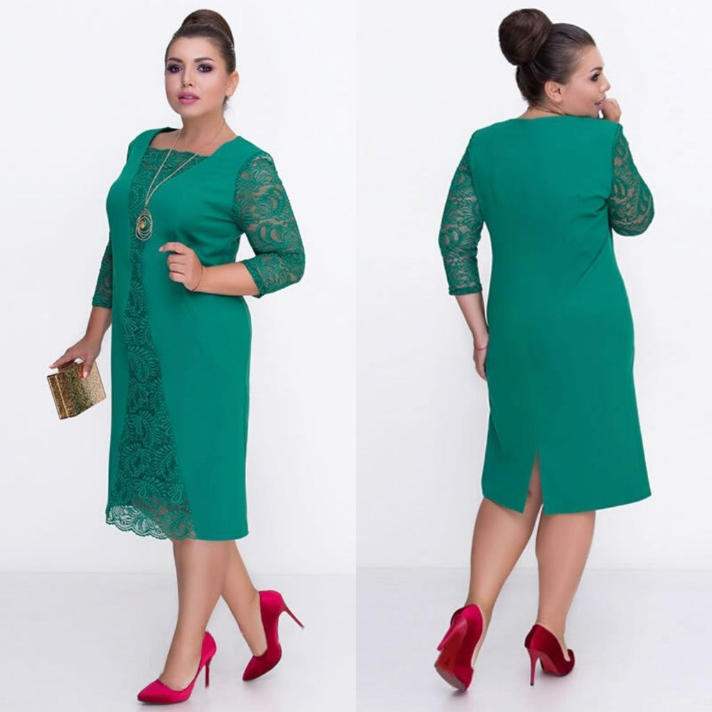 Lace Green Casual Party Dresses XL-6XL