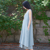 Fashion Summer Loose Sleeveless Maxi Dress