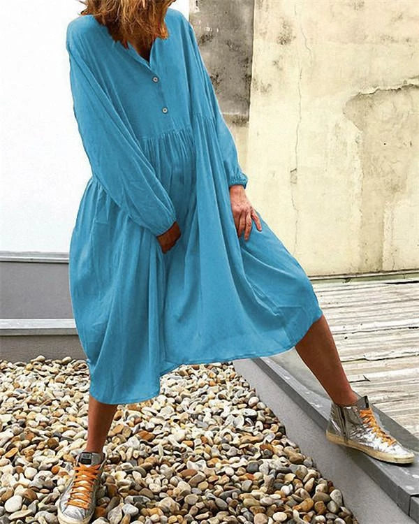 Summer Long Sleeve Holiday Daily Fashion Midi Dresses