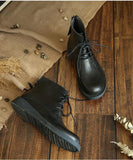 British style retro lace Martin boots_black