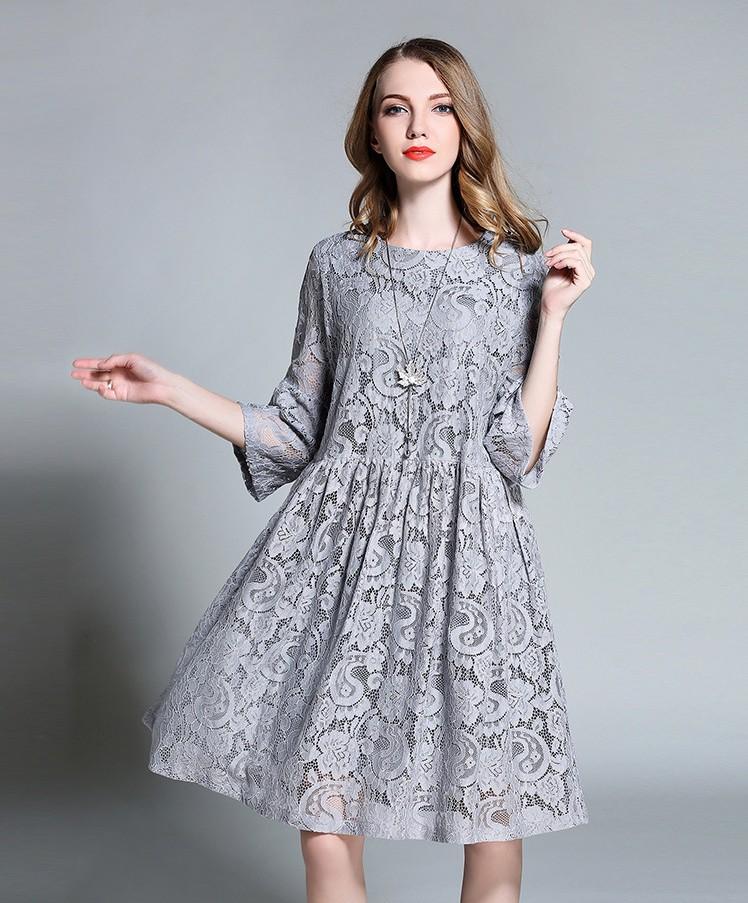Loose Plus Size Long Sleeve Mini Dress