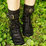 Buckle Flat Heel Daily Boots