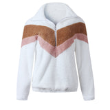 Fashion Pocket Zipper Sweatshirt Fuzzy Sweaters-5color