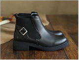 Elastic leather Chelsea boots_black
