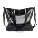 Fashion Tote Bag Retro Oil Leather Large Capacity Shoulder Bag