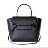 New Classic Leather Trendy  Satchel Handbags - Black