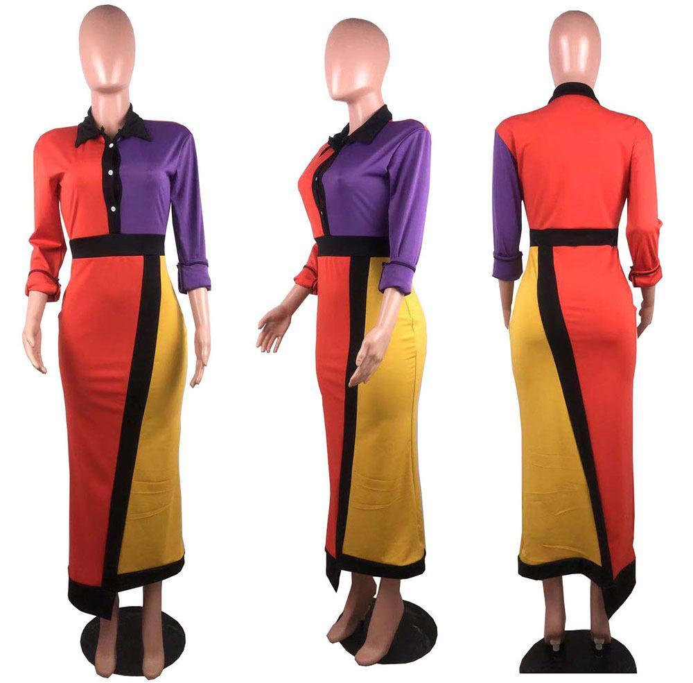 Casual Print Full Sleeve Skinny Dress S-XL