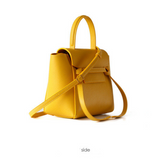 New Classic Leather Trendy  Satchel Handbags -  Yellow