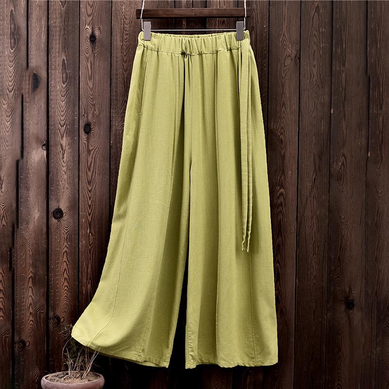 Casual Solid Color Drawstring Female Pants