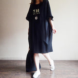 Cotton Casual Loose Butterfly Sleeve Dress