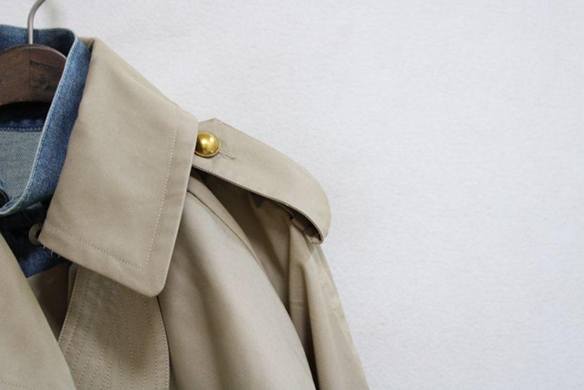 Denim Jacket Long Sleeve Patchwork Contract Color Loose Coats