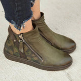 Camouflage Large Size Boots Ankle Zipper Martin Boots