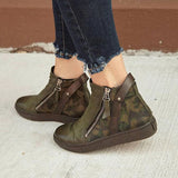 Camouflage Large Size Boots Ankle Zipper Martin Boots