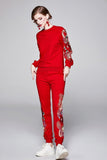 Heavy Embroidery Round Neck Suit