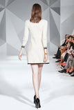 Fashion Lapel Long Sleeve Fashion Knit A-line Dress