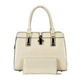 Classic Embossed Crocodile Pattern Mother And Child Bag (Two-Piece Set)