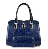 Classic Embossed Crocodile Pattern Mother And Child Bag (Two-Piece Set)