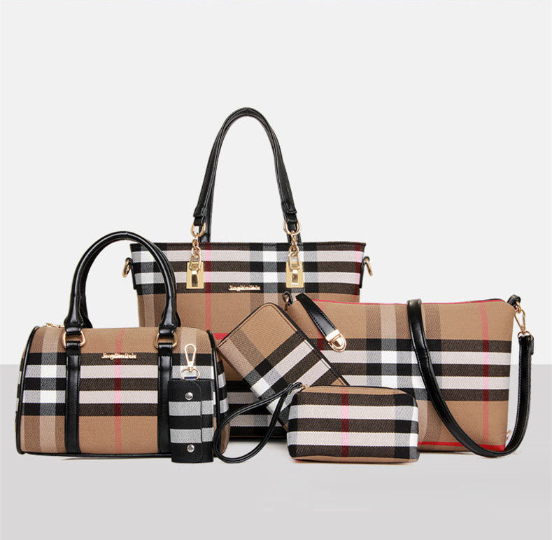 Printed Striped Picture Bag (Six-Piece Set)