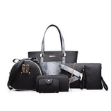 Fashion Contrast Color Mother And Child Bag (Six-Piece Set)