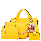 Fashion Embossed Bear And Mother Bag (Four-Piece Set)