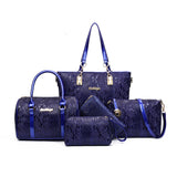 Fashion Snakeskin Mother and Daughter Bag (Five-piece Set)