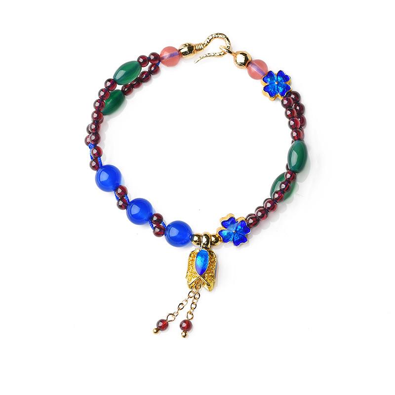 Ethnic Style Beads Flower Chain Bracelets