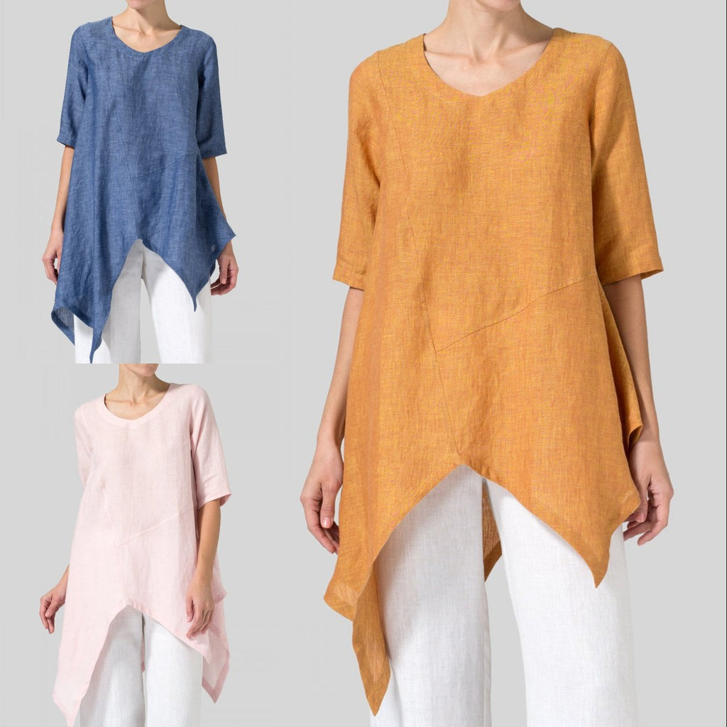 Solid Color Summer Casual Blouses Shirt
