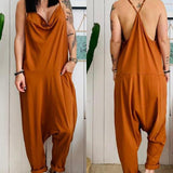 Low-cut Sexy Casual Loose Sling Jumpsuit