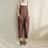 Cotton Linen Overall Jumpsuits