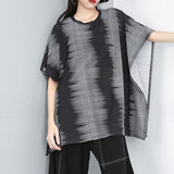 Casual Round Neck Batwing Sleeve Blouse
