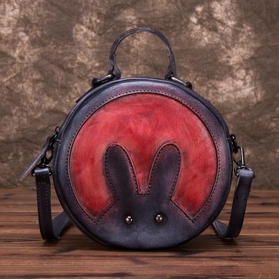 Cute Bunny Leather Round Shoulder Bag