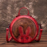 Cute Bunny Leather Round Shoulder Bag