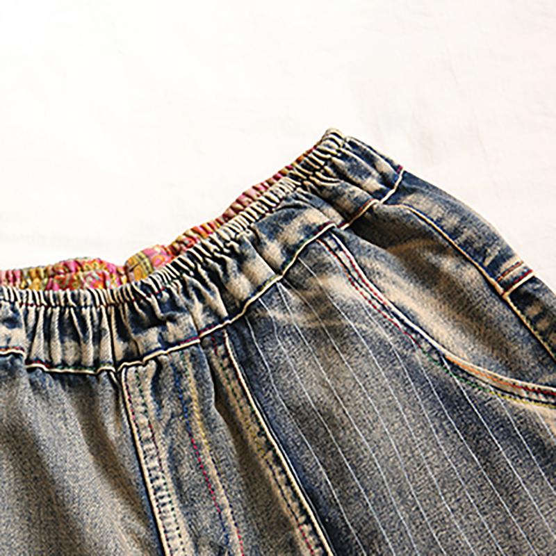 Vintage Washed Loose Straight Harem Jeans