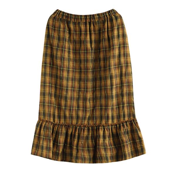 Casual Literary Plaid A-Line Women' Skirt