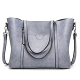 Women Large Capacity Tote Soft PU Leather Shoulder Bag