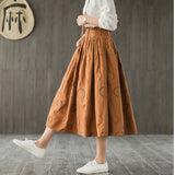Medium Long Loose Large Size Jacquard Skirt