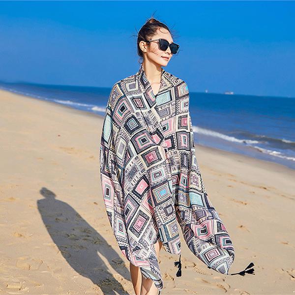 Pattern Printed Casual Beach Holiday Scarf