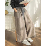 Linen Casual Pants Loose Literary Trousers