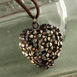 Beautiful Retro Hollow Out Heart Pendant Necklace